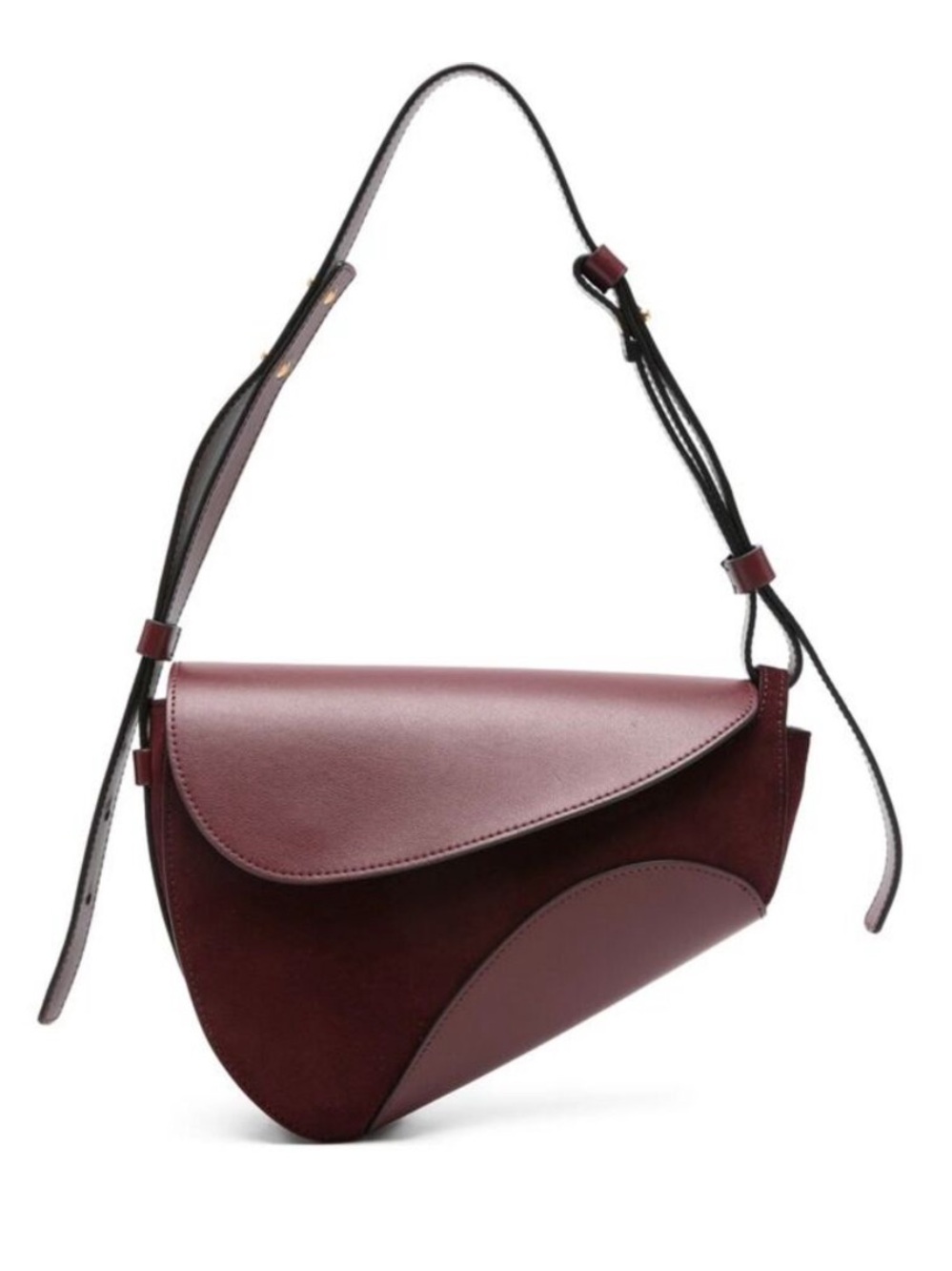 New Neous Berenices Saddle Shoulder Bag Burgundy